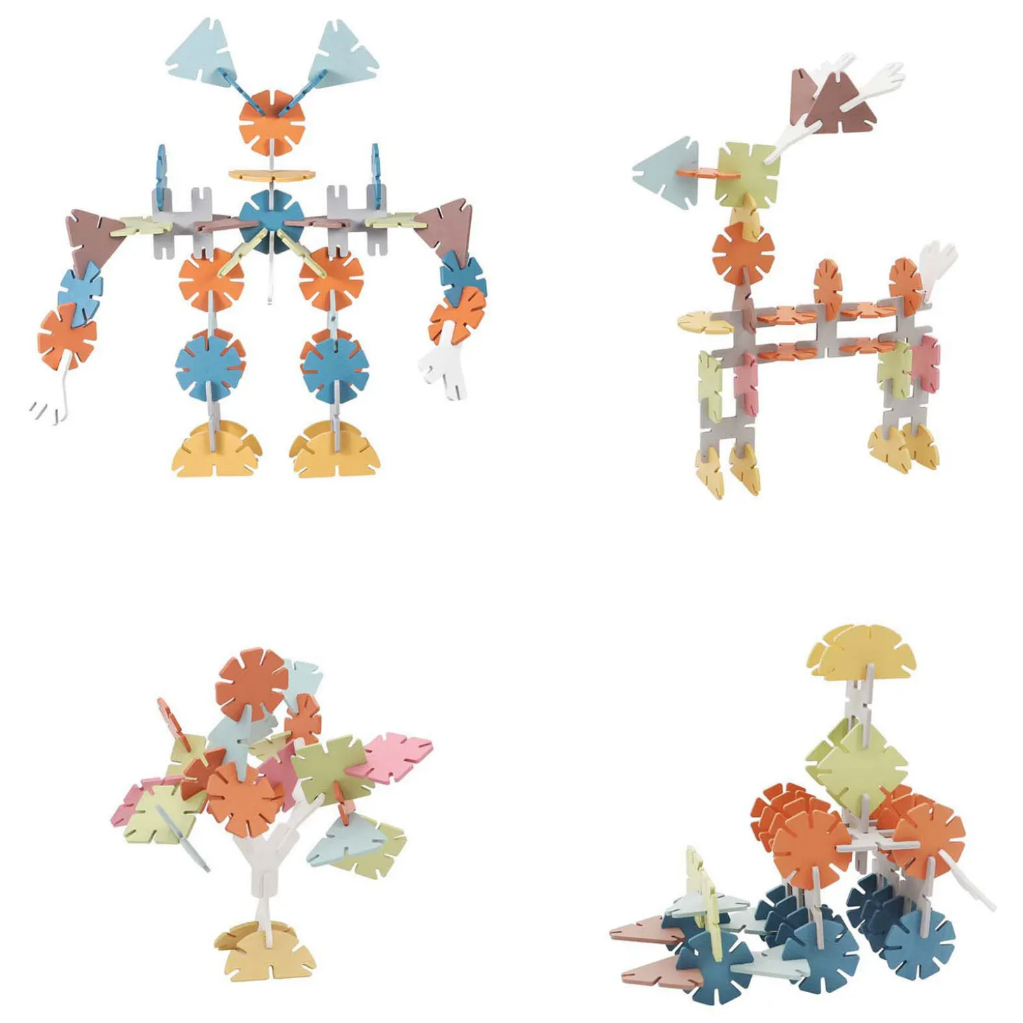 Houten Bouwschijfjes in Opbergbox, 60dlg.