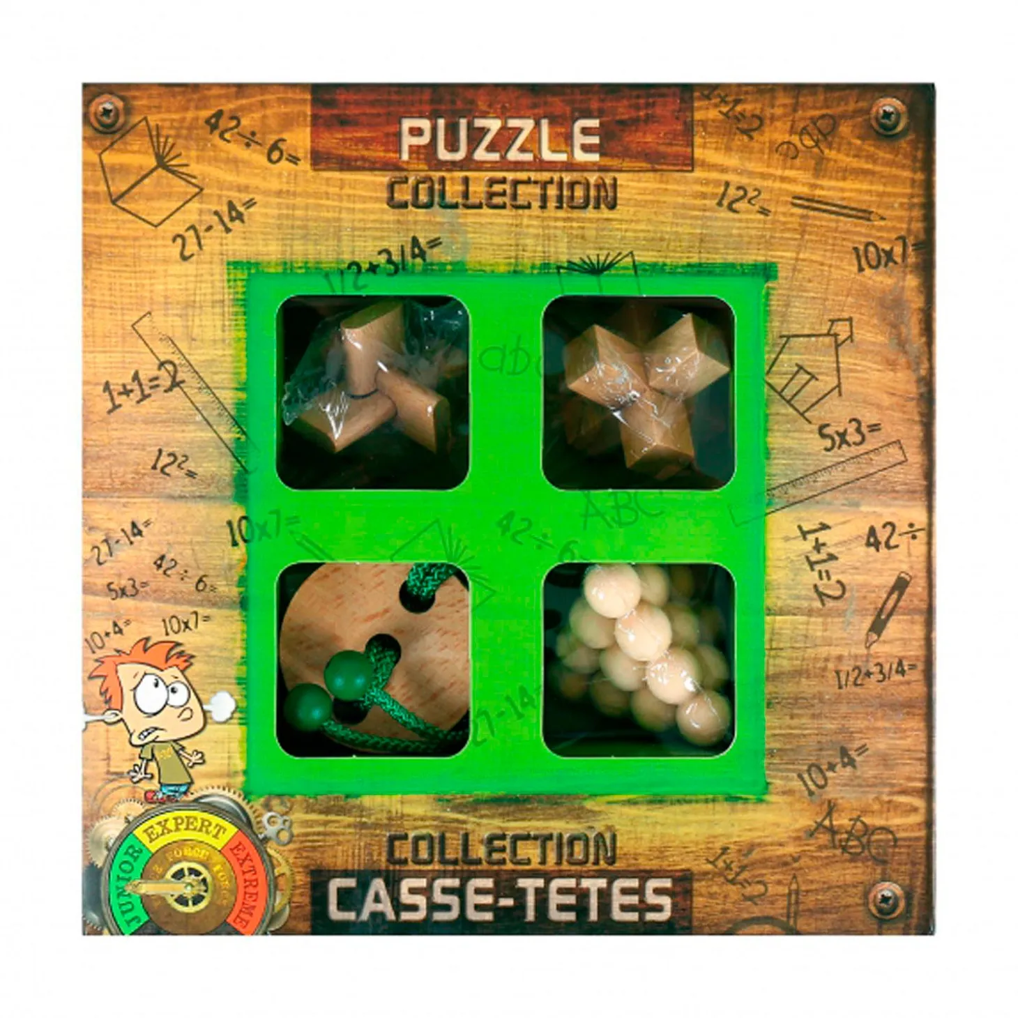 Houten Breinpuzzels Junior, 4st.