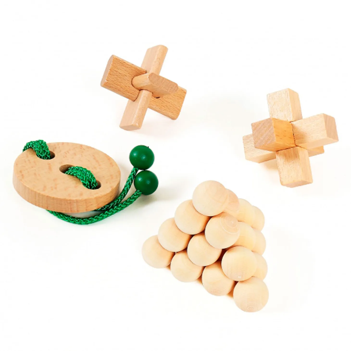 Houten Breinpuzzels Junior, 4st.