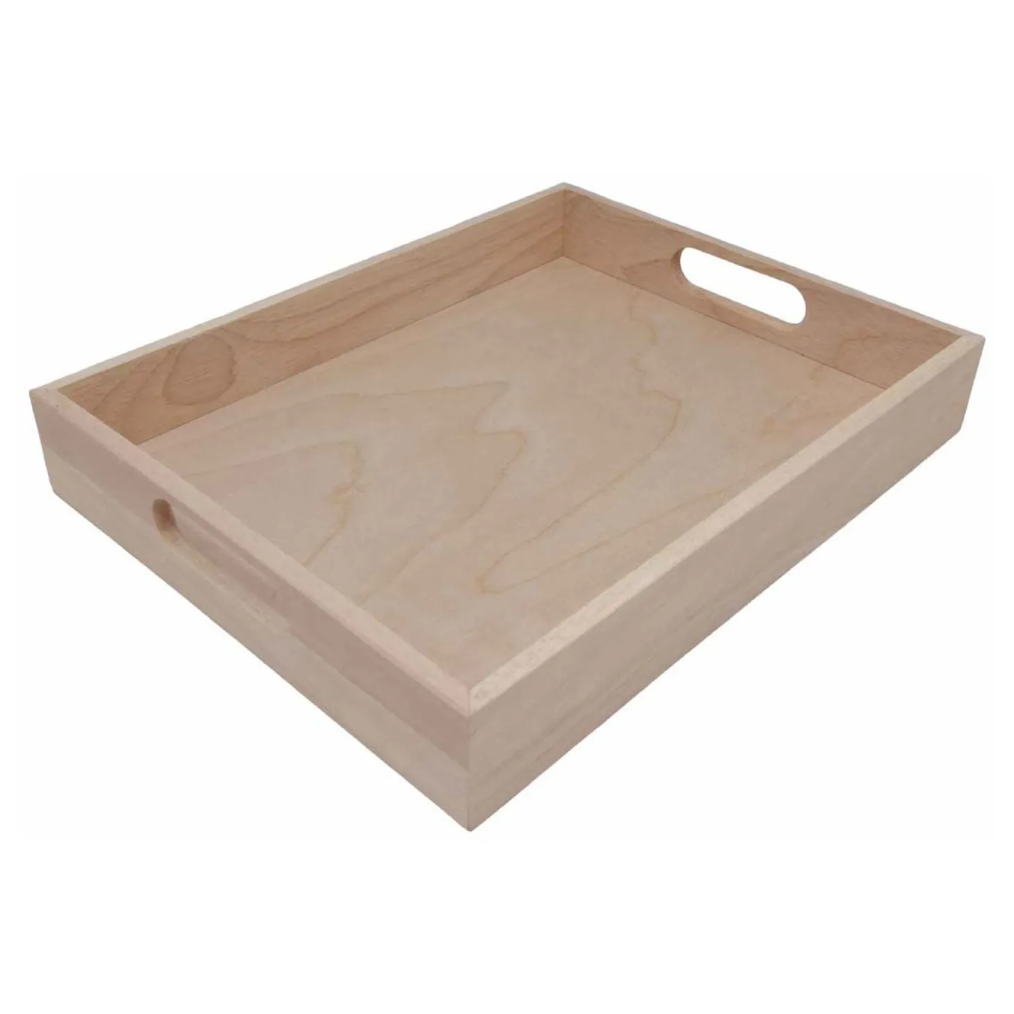 Houten Dienblad Recht Greep, Rechte Rand Rubberhout