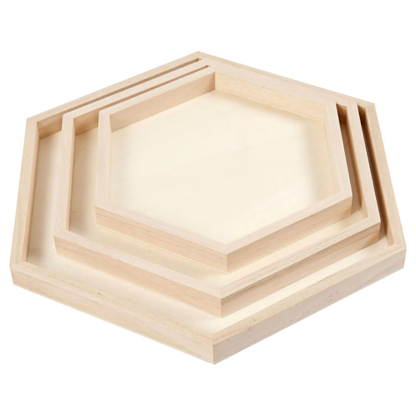 Houten Dienbladen Divers, Set van 3