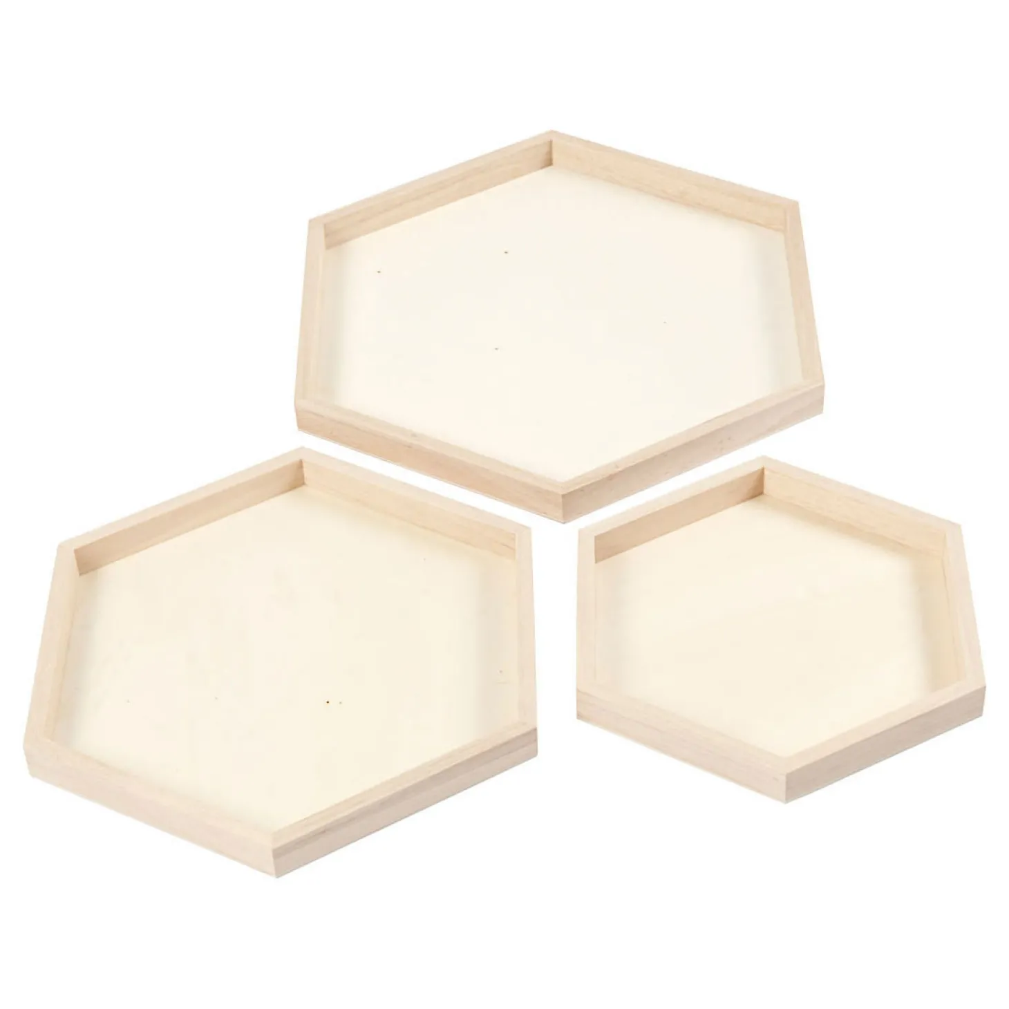 Houten Dienbladen Divers, Set van 3