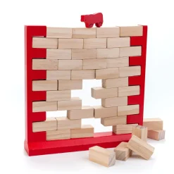 Houten Evenwichtsspel Vallende Muur