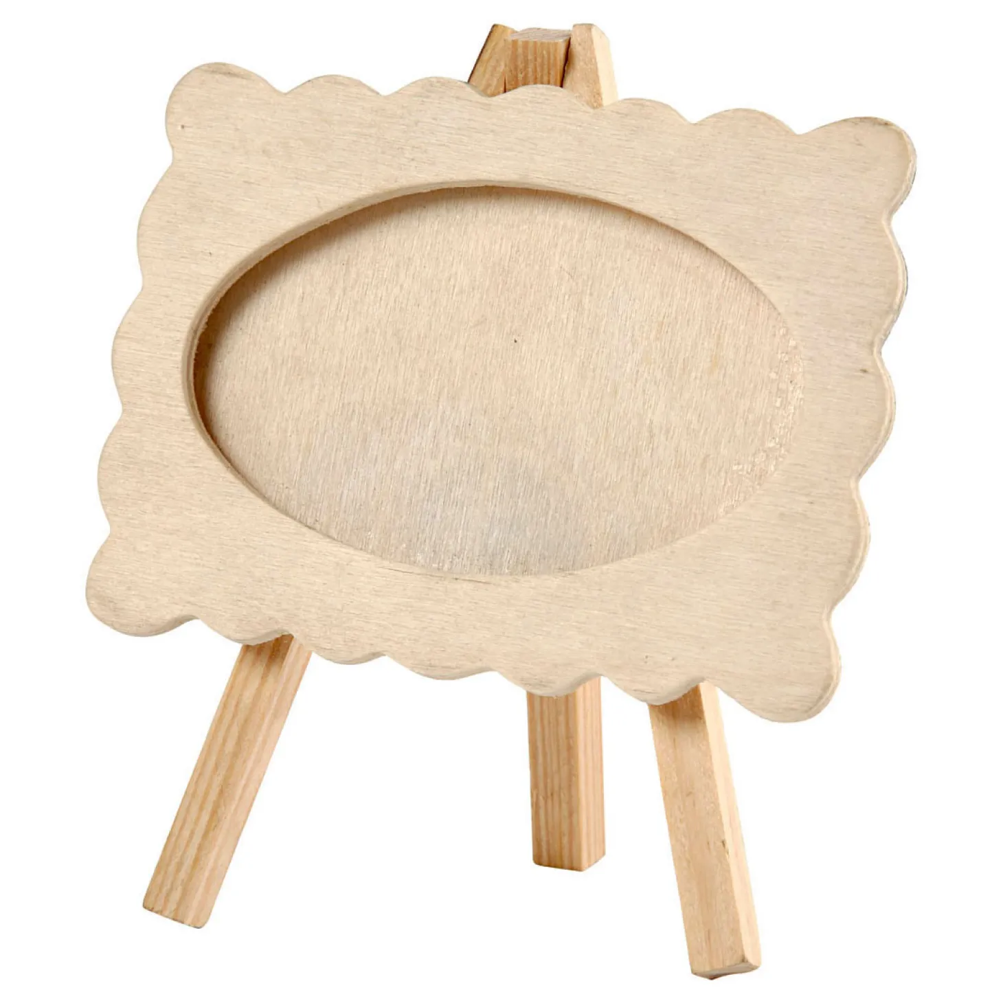 Houten Fotolijst op Ezel, 13,2x11,5cm