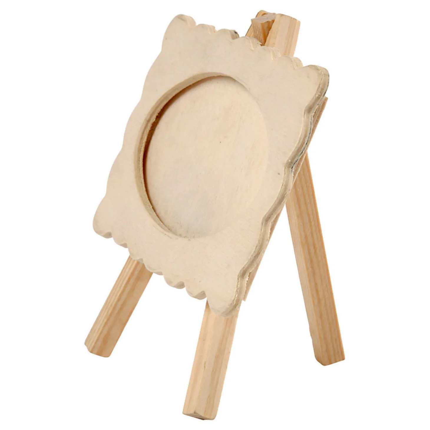 Houten Fotolijst op Ezel, 13,2x11,5cm