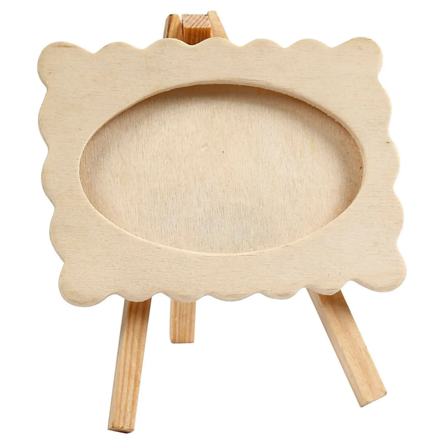 Houten Fotolijst op Ezel, 13,2x11,5cm