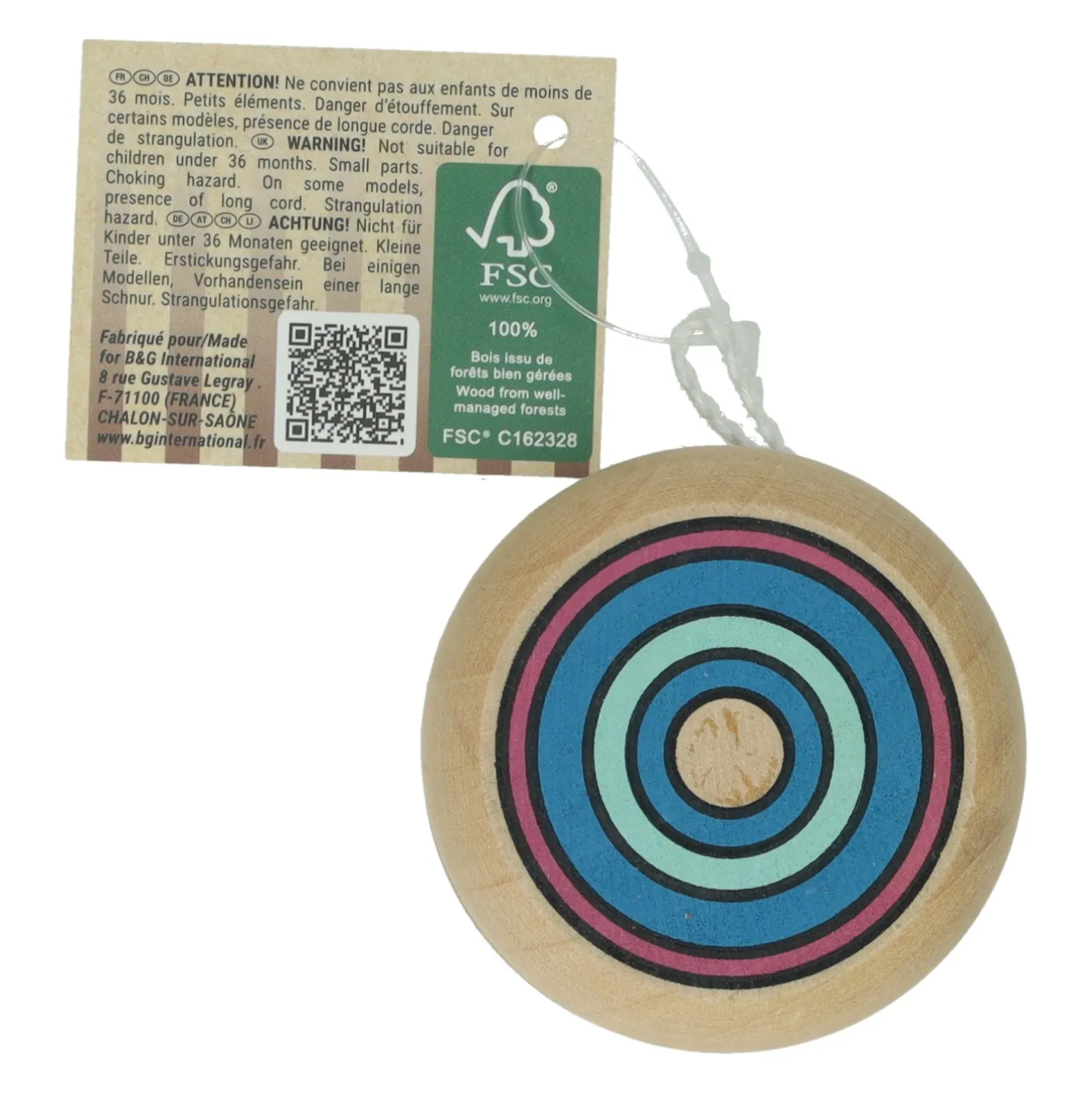 Houten Jojo met Circkels, 5cm