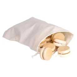 Houten Jojo's in Katoenen Tasje, 24 stuks