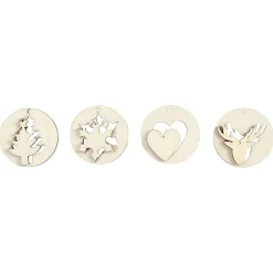 Houten Kersthangers 2in1, 8st.