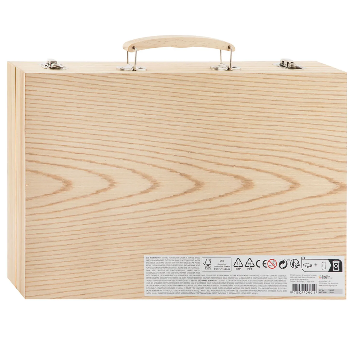 Houten Kleurkoffer FSC, 86dlg.