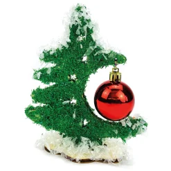 Houten Knutsel Kerstboom met Kerstbal