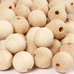 Houten Kralen, Ø 2cm, 200st.