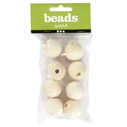 Houten Kralen Ø 25mm, 8st.