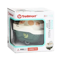 Houten Legpuzzel Haven met Stoomboot, 24st.