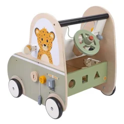 Houten Loopwagen Auto Jack & Jacky