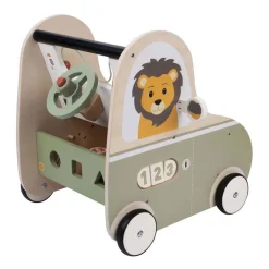 Houten Loopwagen Auto Jack & Jacky