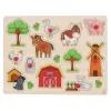 Houten Noppenpuzzel Boerderij, 12st.