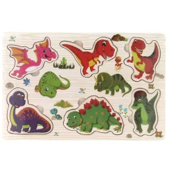 Houten Noppenpuzzel Thema, 6st.