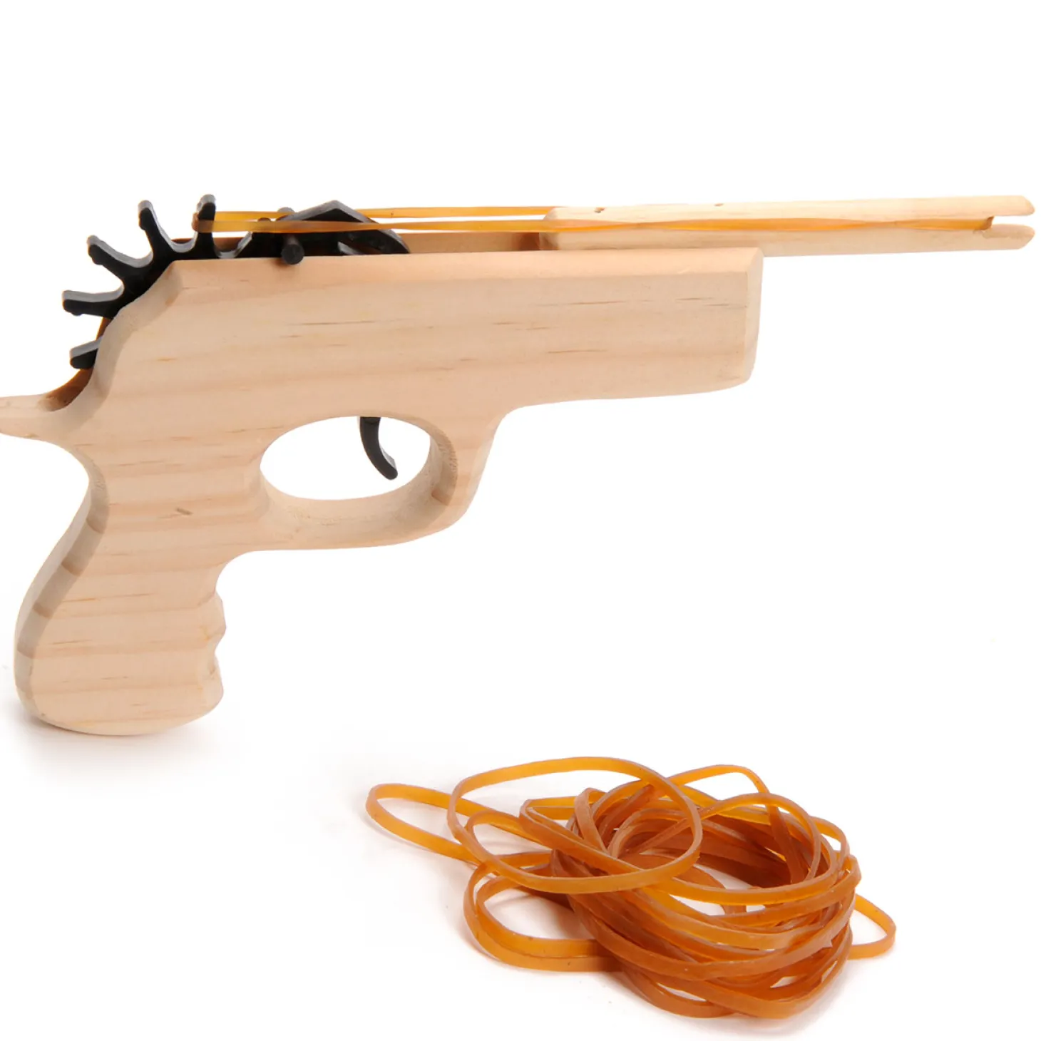 Houten Pistool met Elastiek