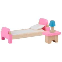 Houten Poppenhuis met Accessoires, 30dlg.