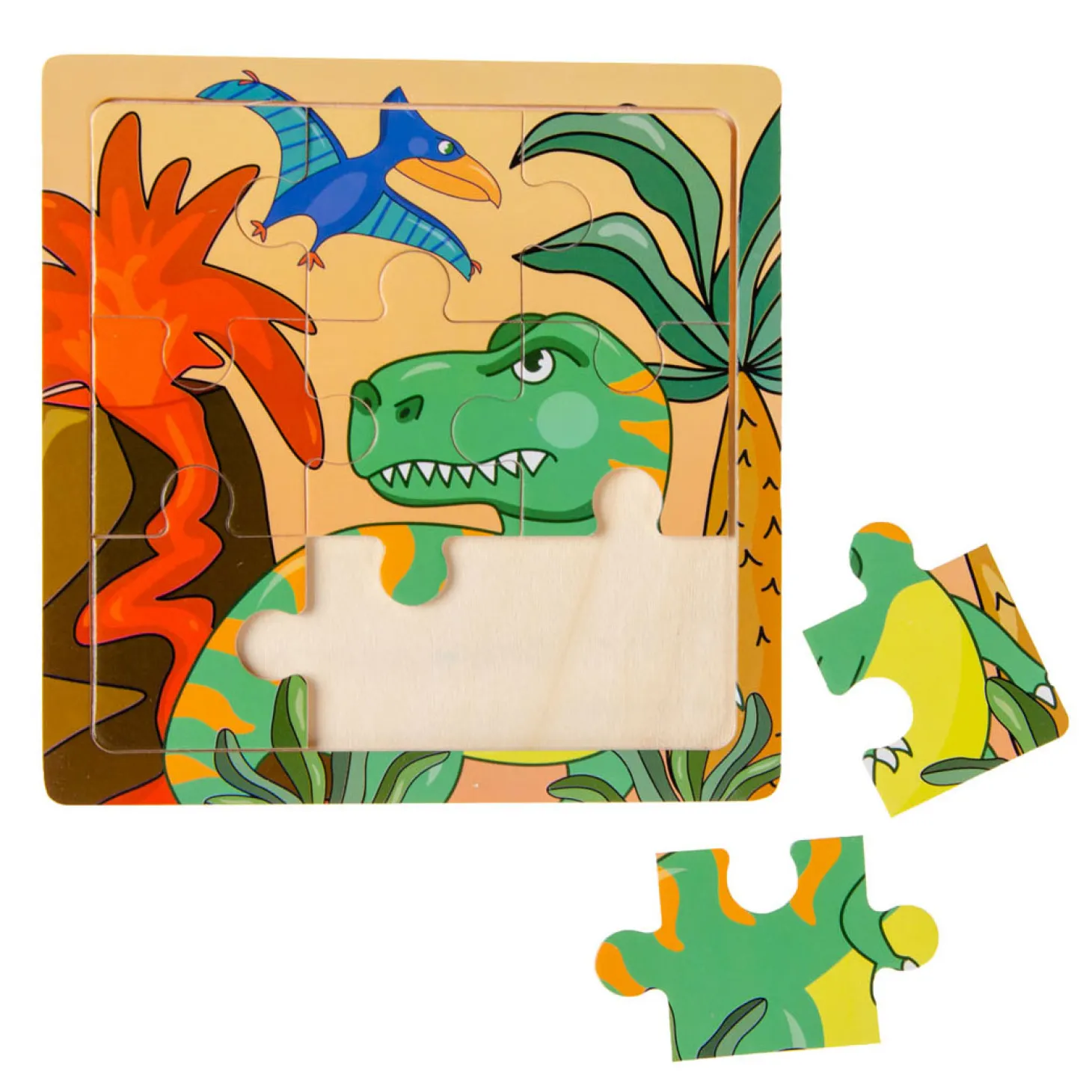 Houten Puzzel (Ruimte, Piraat of Dinosaurus)