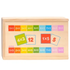 Houten Rekendomino - Vermenigvuldigen, 81dlg.