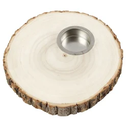 Houten Schijf Waxinelicht Houder 14-16cm