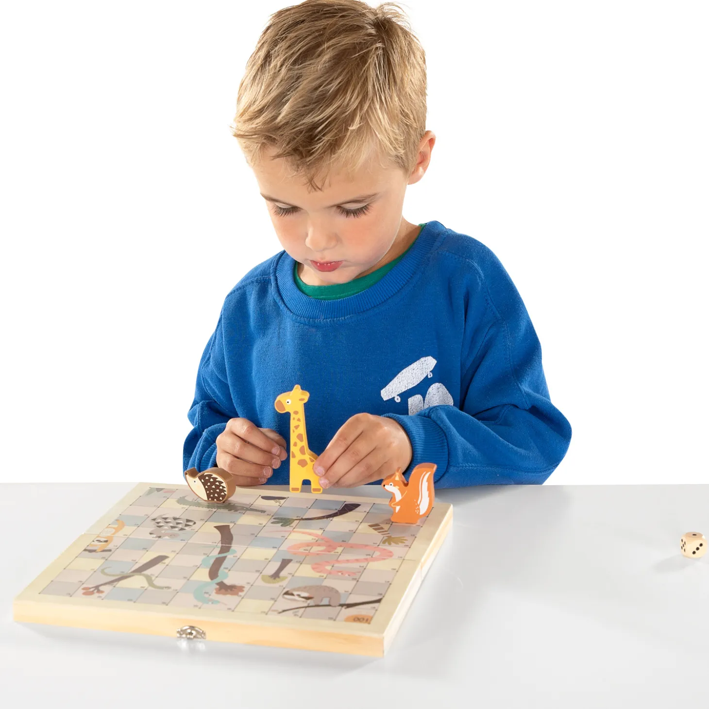 Houten Slangen en Ladders Spel