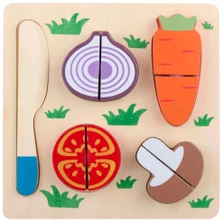 Houten Snijpuzzel Groente, 9st.