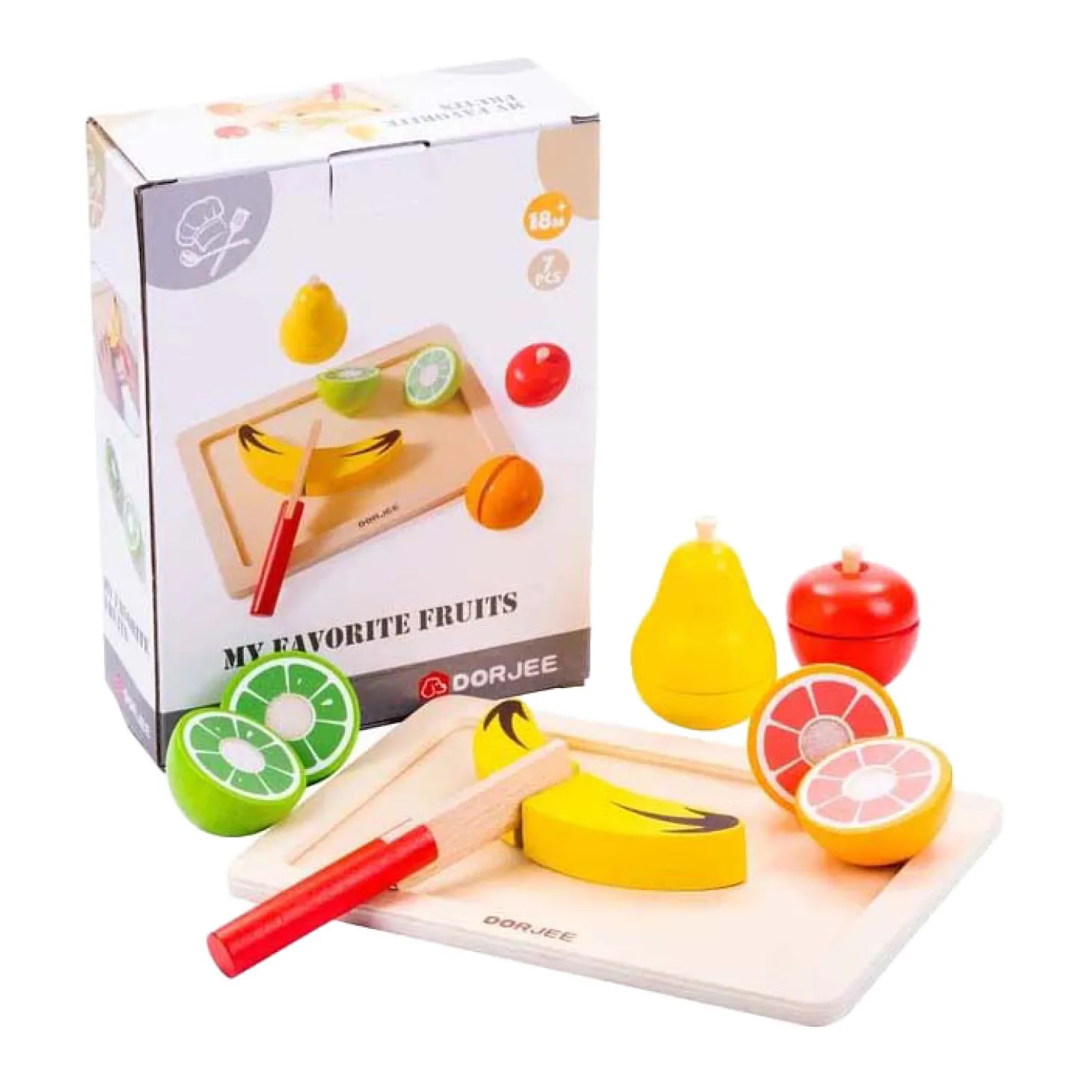 Houten Snijset Fruit
