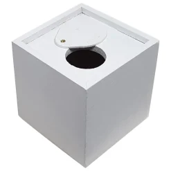 Houten Spaarpot Vierkant Wit