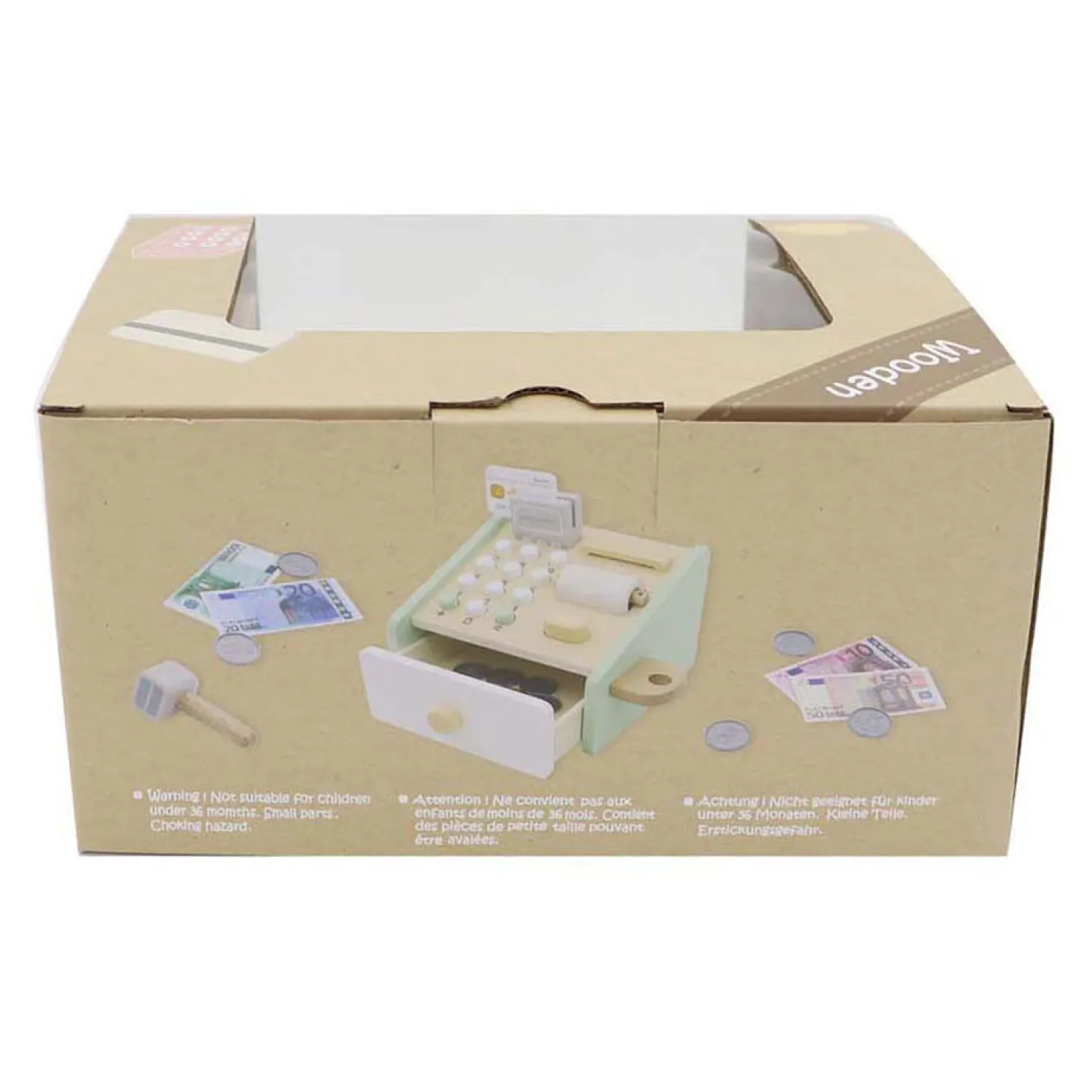 Houten Speelgoedkassa met Accessoires