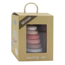 Houten Stapeltoren Pastel, 6dlg.