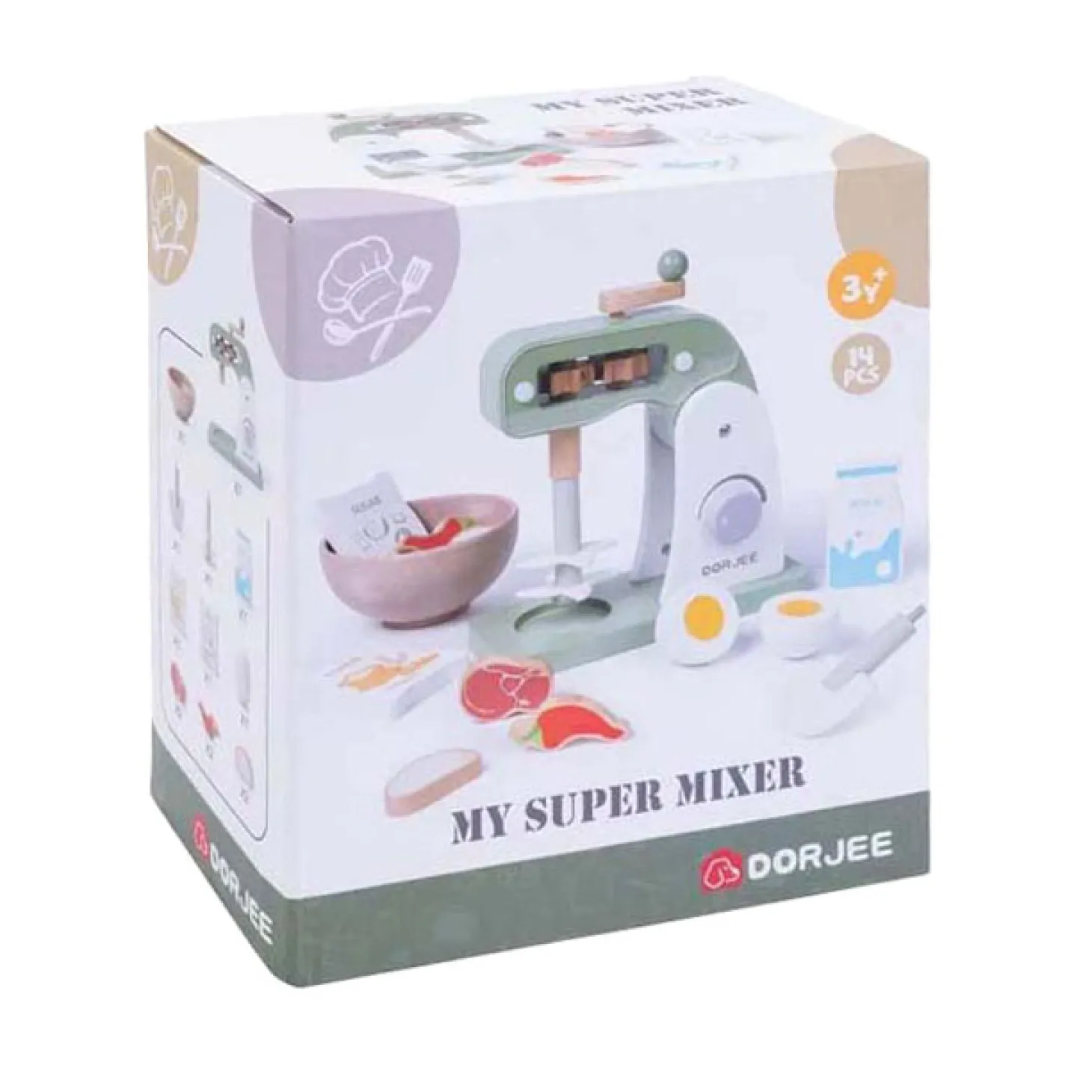 Houten Super Mixer Set, 14dlg