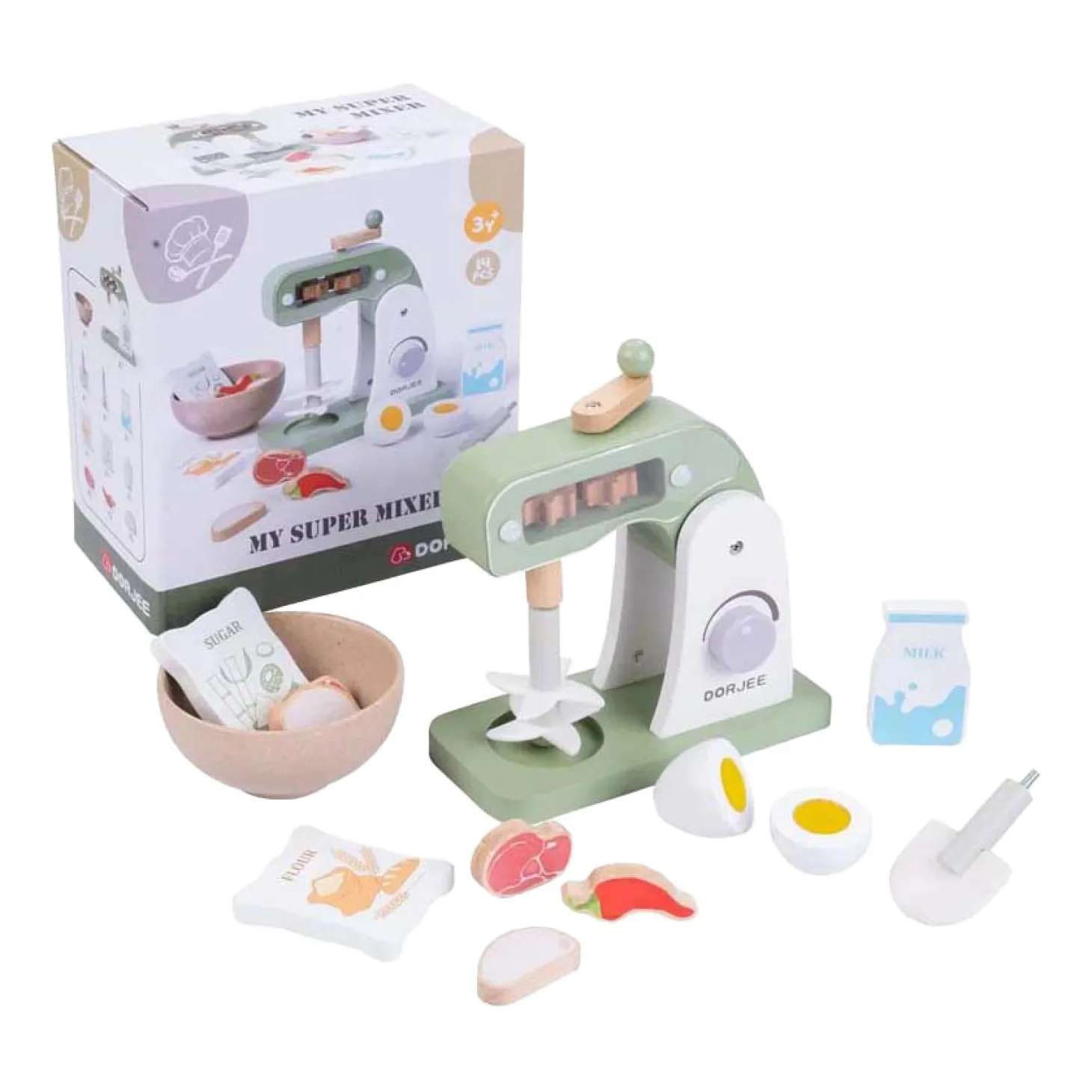 Houten Super Mixer Set, 14dlg