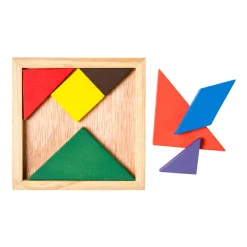Houten Tangram Puzzel, 7st.