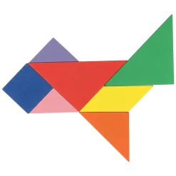 Houten Tangrampuzzel, 7st.