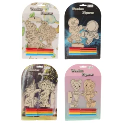 Houten Thema Figuren Kleuren Set