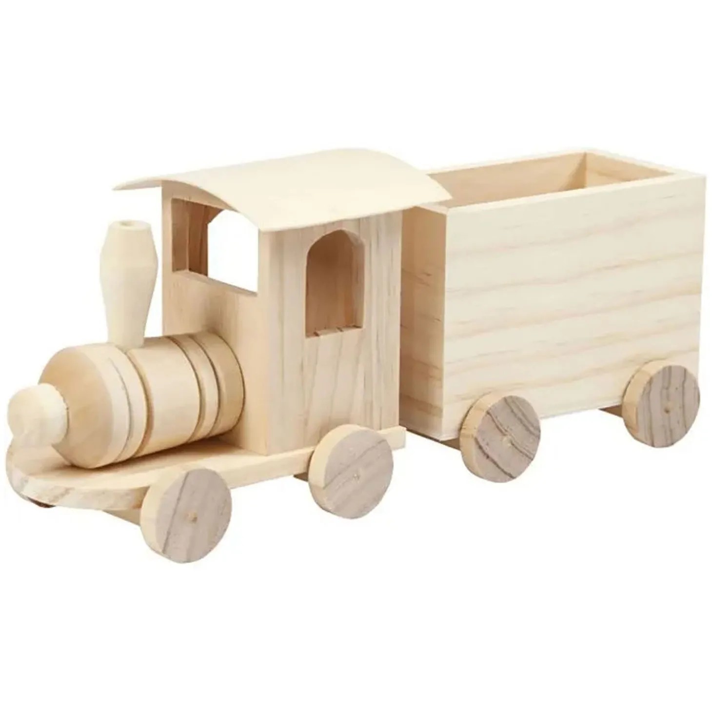 Houten Trein met Wagon