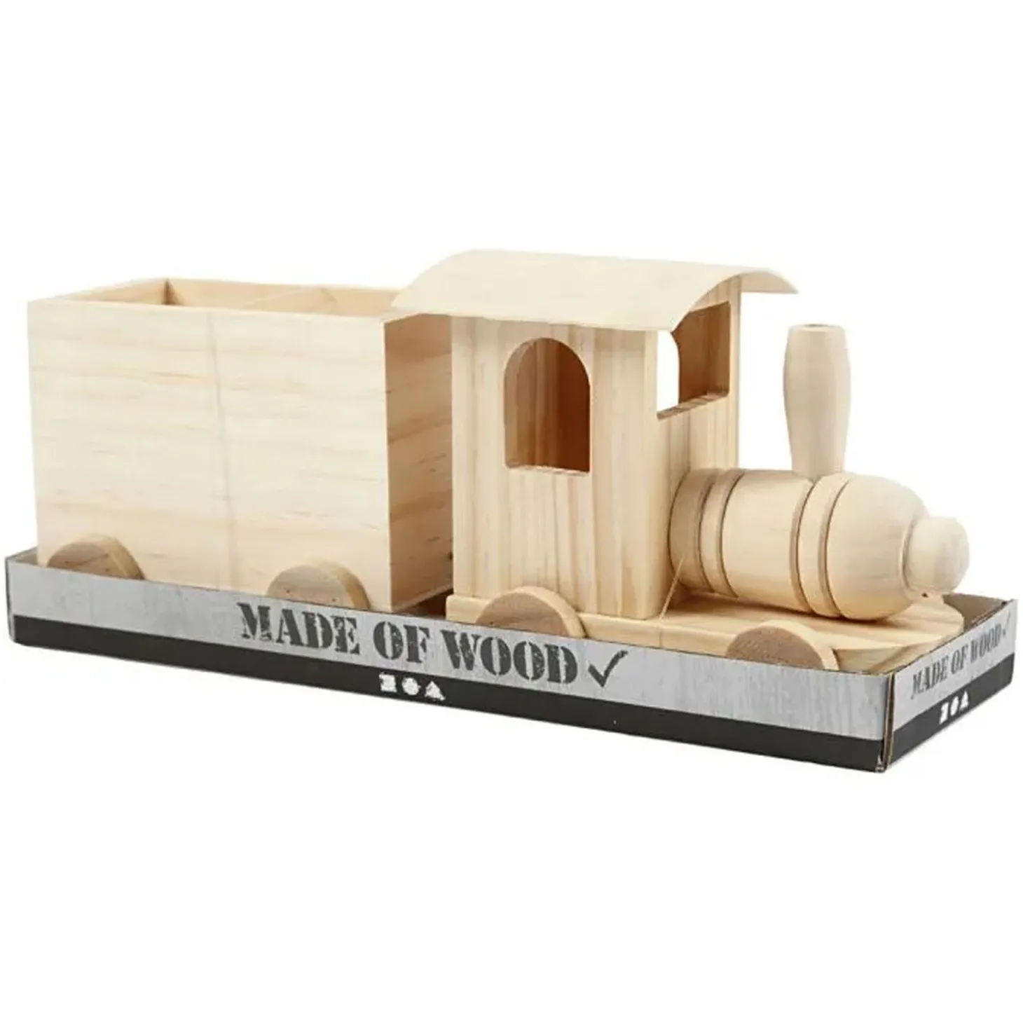 Houten Trein met Wagon