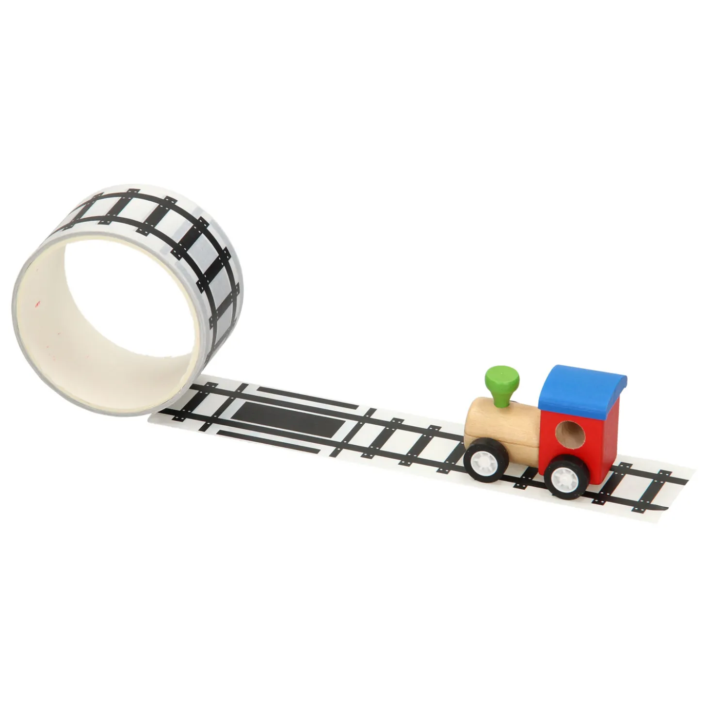Houten Trein met Wegtape, 8mtr