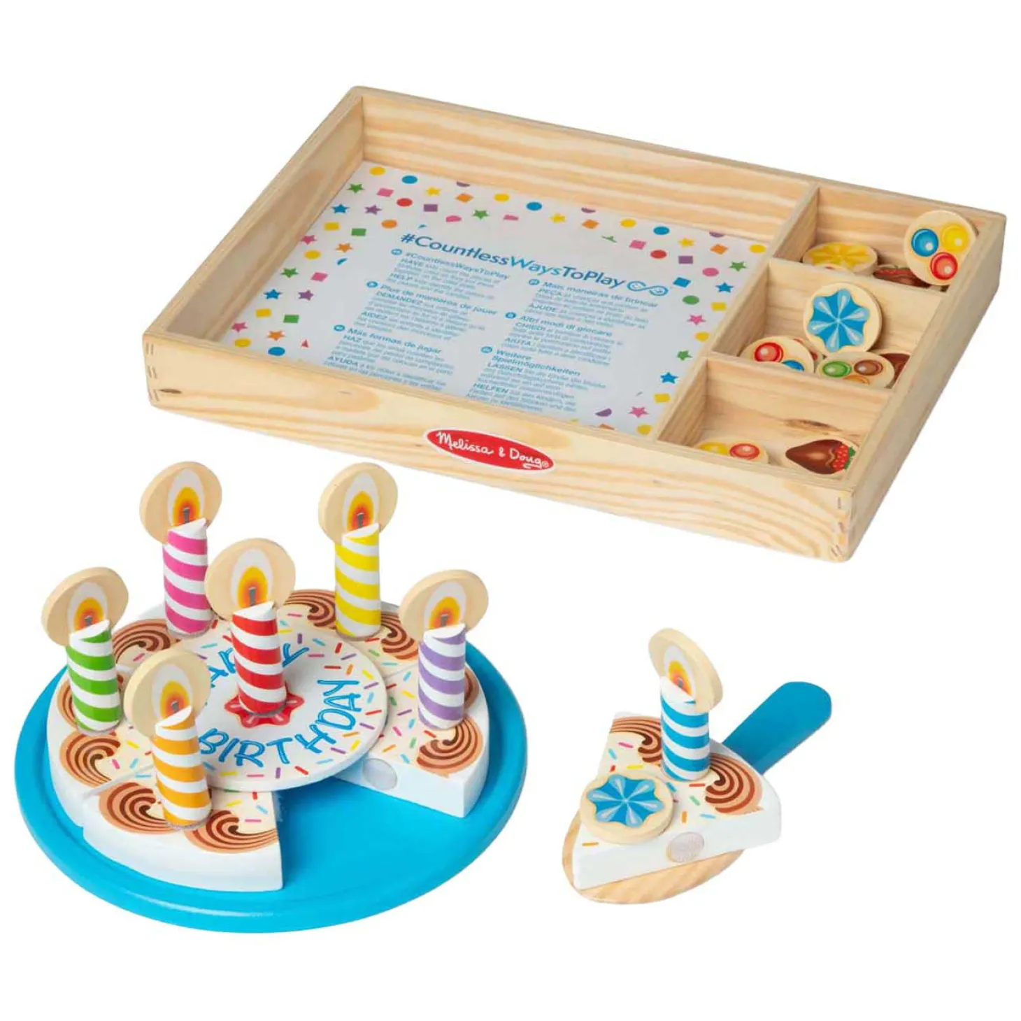 Houten Verjaardagstaart - 34dlg.