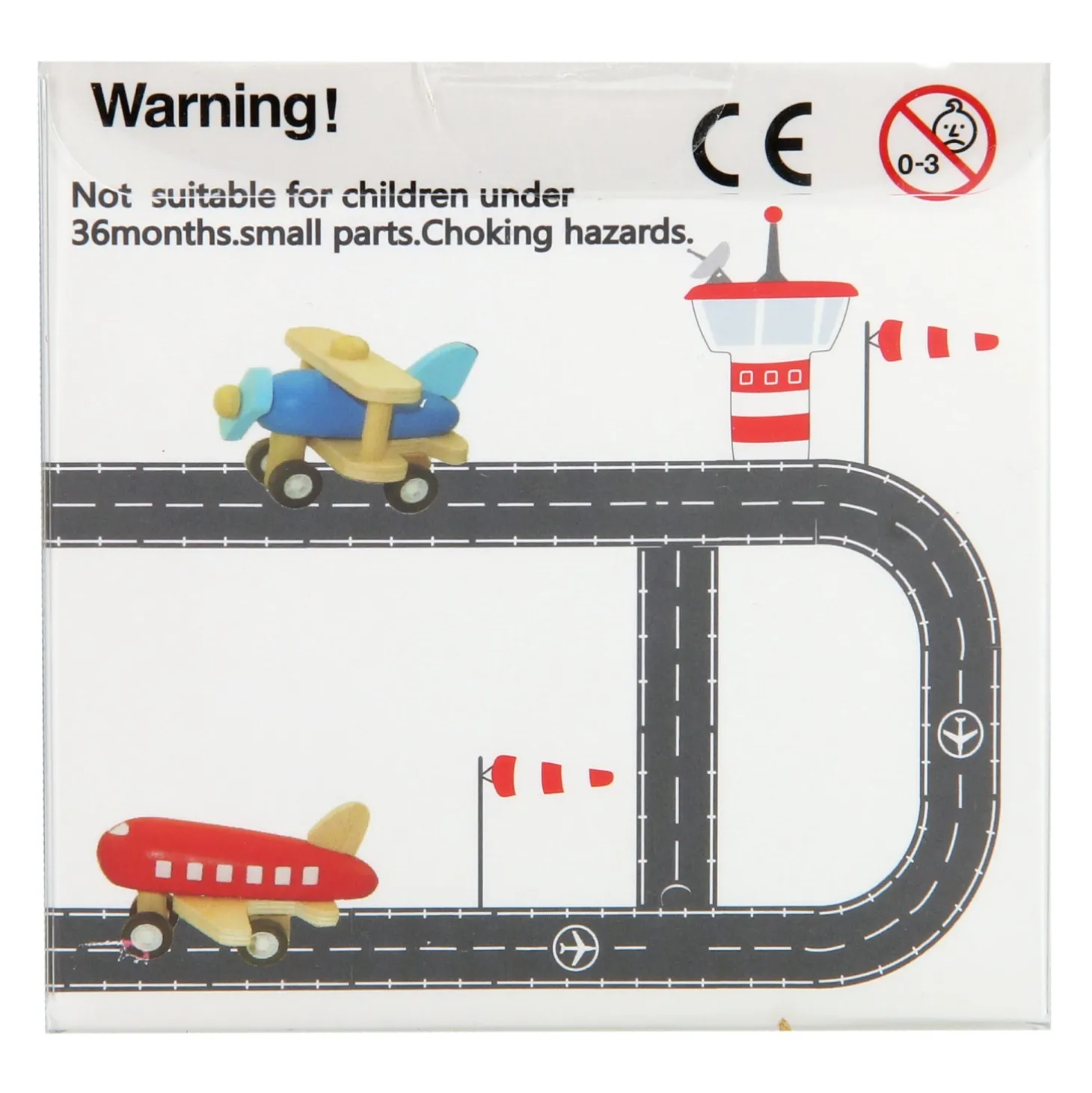 Houten Vliegtuig met Wegtape, 8mtr