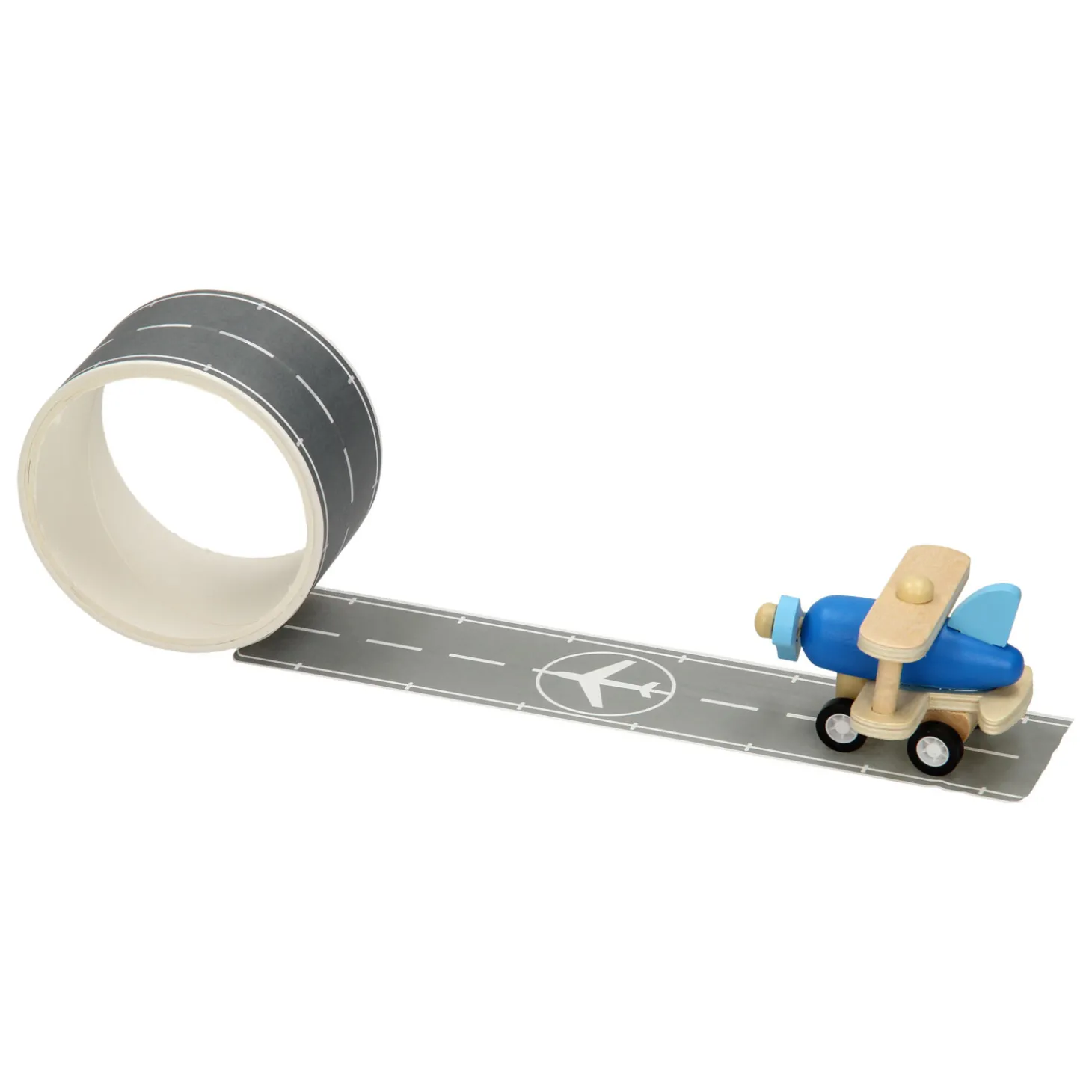 Houten Vliegtuig met Wegtape, 8mtr