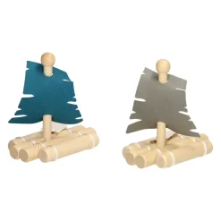 Houten Vlot met Zeil