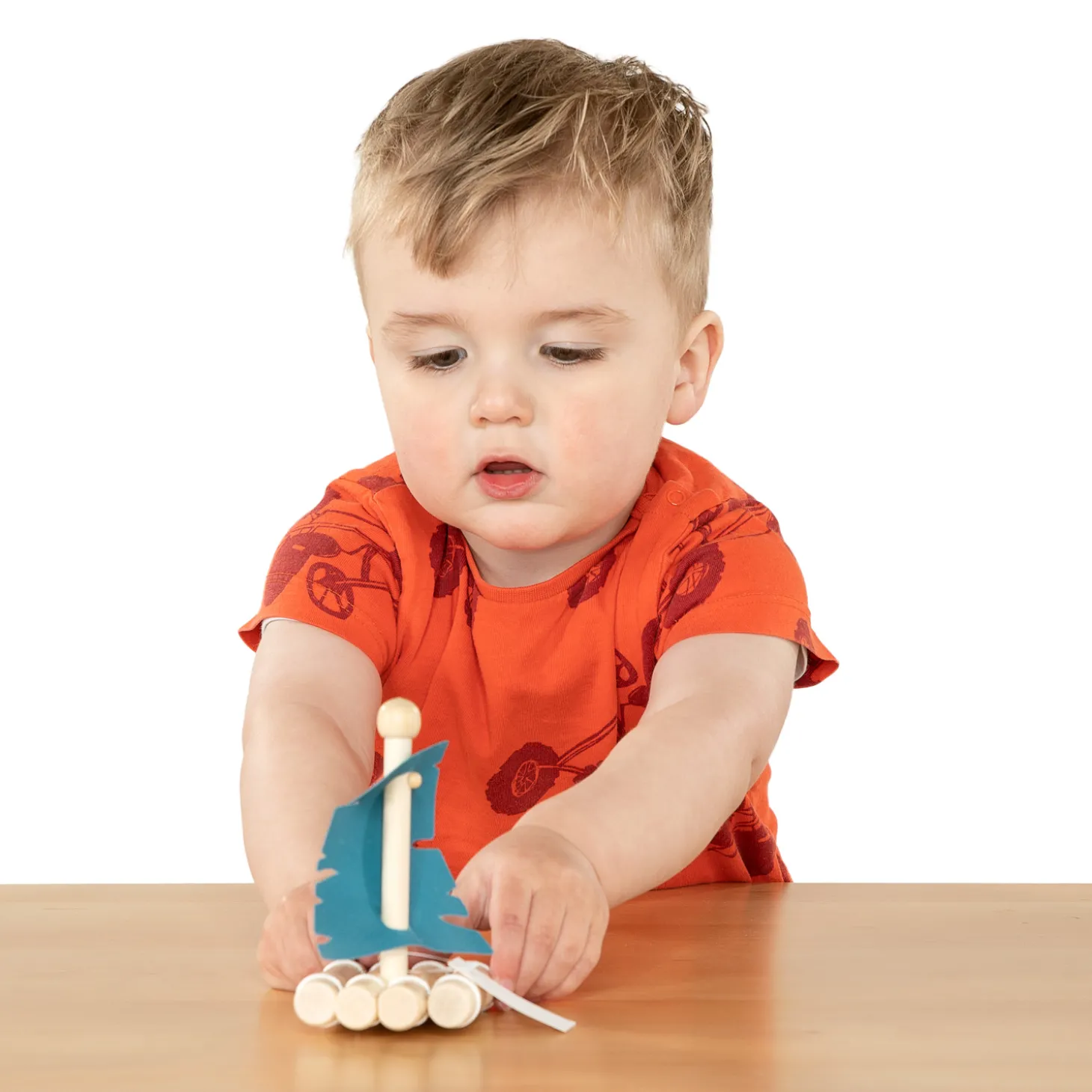 Houten Vlot met Zeil