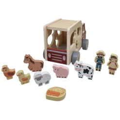 Houten Vormenauto Boerderijdieren