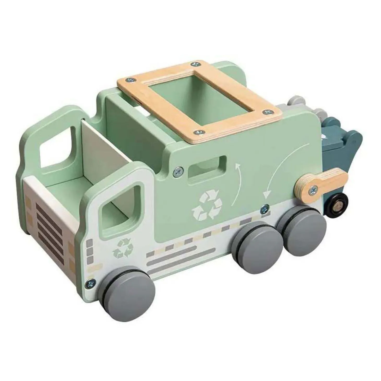 Houten Vuilniswagen Vormenauto