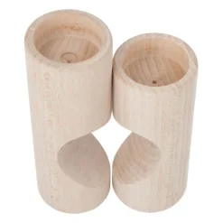 Houten Waxinelichthouder Hart, 2dlg.