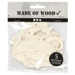 Houten Zeedieren met Ophangoog